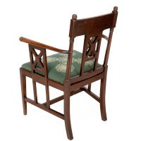 William Birch. An Aesthetic Movement Walnut Armchair with Turned Ball Finials - Thumbnail 18