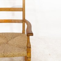 William Birch – Arts and Crafts Light Oak Rocking Chair with Rush Seat - Thumbnail 11