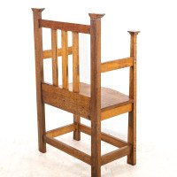 An Arts & Crafts Hall Seat in the Glasgow-Style with Extended Capped Tops - Thumbnail 8