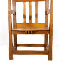 An Arts & Crafts Hall Seat in the Glasgow-Style with Extended Capped Tops - Thumbnail 10