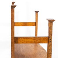 An Arts & Crafts Hall Seat in the Glasgow-Style with Extended Capped Tops - Thumbnail 14