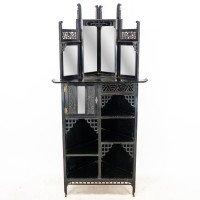 Heals, attributed. An Anglo-Japanese Aesthetic Movement Butterfly Corner Cabinet