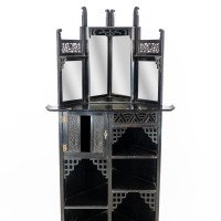 Heals, attributed. An Anglo-Japanese Aesthetic Movement Butterfly Corner Cabinet - Thumbnail 4