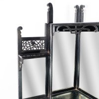 Heals, attributed. An Anglo-Japanese Aesthetic Movement Butterfly Corner Cabinet - Thumbnail 6