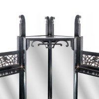 Heals, attributed. An Anglo-Japanese Aesthetic Movement Butterfly Corner Cabinet - Thumbnail 7