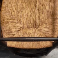 Gio Ponti. Ebonized Ladder Back Rush Seat Side or Desk Chair with Ball Feet - Thumbnail 19