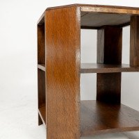 Heals and Son. An Arts and Crafts oak bookcase/side tables - Thumbnail 6