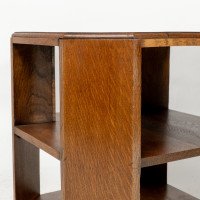 Heals and Son. An Arts and Crafts oak bookcase/side tables - Thumbnail 5
