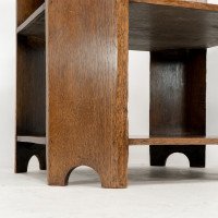 Heals and Son. An Arts and Crafts oak bookcase/side tables - Thumbnail 7