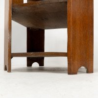 Heals and Son. An Arts and Crafts oak bookcase/side tables - Thumbnail 10