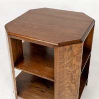 Heals and Son. An Arts and Crafts oak bookcase/side tables - Thumbnail 11