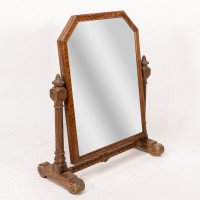 A. W. N. Pugin. An Important Dressing Table Mirror with Carved Spiral Stretcher