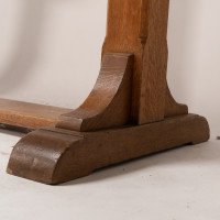 Heals & Son. An Arts & Crafts Narrow Oak Extending Dining Table - Thumbnail 13