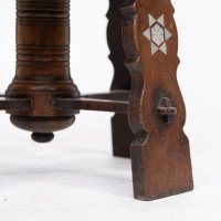 Liberty & Co., attributed. A Rare Moorish Walnut Revolving Stool with Moorish Arches - Thumbnail 19
