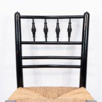 Philip Webb, attributed. Morris & Co., Aesthetic Movement Pair Rush Seat Sussex Chairs - Thumbnail 8