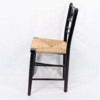 Philip Webb, attributed. Morris & Co., Aesthetic Movement Pair Rush Seat Sussex Chairs - Thumbnail 15