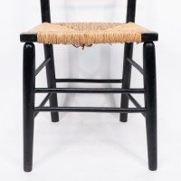 Philip Webb, attributed. Morris & Co., Aesthetic Movement Pair Rush Seat Sussex Chairs - Thumbnail 19