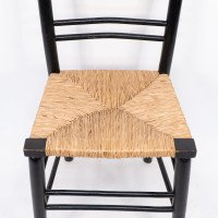 Philip Webb, attributed. Morris & Co., Aesthetic Movement Pair Rush Seat Sussex Chairs - Thumbnail 18