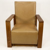 Gordon Russell, W. H. Russell. A Pair of Arts & Crafts Oak Reclining Armchairs - Thumbnail 5