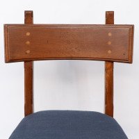 E. W. Pugin. A Walnut Side Chair with Curvaceous Back Rest with Oak Pegs - Thumbnail 6