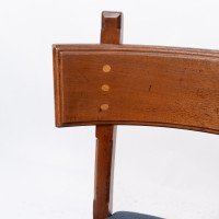 E. W. Pugin. A Walnut Side Chair with Curvaceous Back Rest with Oak Pegs - Thumbnail 7