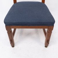 E. W. Pugin. A Walnut Side Chair with Curvaceous Back Rest with Oak Pegs - Thumbnail 10
