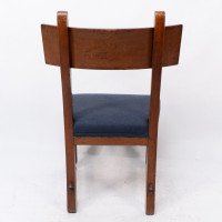 E. W. Pugin. A Walnut Side Chair with Curvaceous Back Rest with Oak Pegs - Thumbnail 20