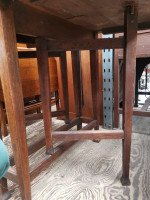 Arts & Crafts Oak Drop Leaf Pembroke Dining Table with Wild Grain to the Top - Thumbnail 6