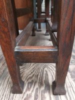 Arts & Crafts Oak Drop Leaf Pembroke Dining Table with Wild Grain to the Top - Thumbnail 9