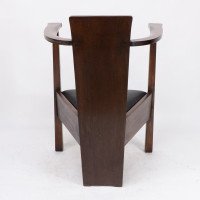 M H Baillie Scott A Pair of Arts & Crafts Armchairs With Foliate & Ribbon Inlays - Thumbnail 20