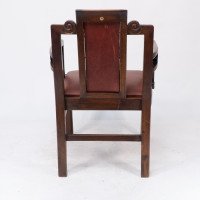 Sir Frank Brangwyn, attributed. Pair of Arts & Crafts Mahogany Armchairs Chinese Style - Thumbnail 16