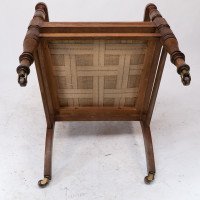 James Peddle, attributed. An Aesthetic Movement Oak Armchair with Serpentine Shaped Back - Thumbnail 20