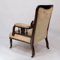 Stephen Webb for Collinson & Lock attributed. Late Victorian Inlaid Mahogany Armchair - Thumbnail 18