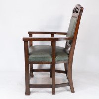 Heal and Son, Attributed – Arts and Crafts Oak Six Legged Armchair - Thumbnail 5