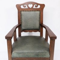 Heal and Son, Attributed – Arts and Crafts Oak Six Legged Armchair - Thumbnail 6