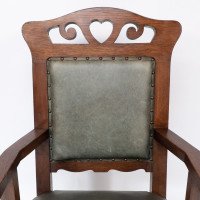 Heal and Son, Attributed – Arts and Crafts Oak Six Legged Armchair - Thumbnail 7