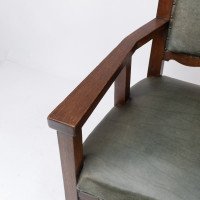 Heal and Son, Attributed – Arts and Crafts Oak Six Legged Armchair - Thumbnail 9