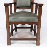 Heal and Son, Attributed – Arts and Crafts Oak Six Legged Armchair - Thumbnail 14
