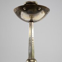 WMF an Arts & Crafts Silver-plated Candlestick with Bowl Shaped Drip Tray & Base - Thumbnail 5