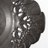 Urania. An Art Nouveau Pewter Fruit Bowl with a Loop Handle Floral Decoration - Thumbnail 8