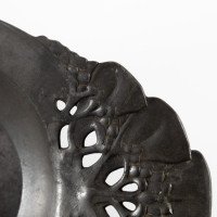 Urania. An Art Nouveau Pewter Fruit Bowl with a Loop Handle Floral Decoration - Thumbnail 9