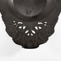 Urania. An Art Nouveau Pewter Fruit Bowl with a Loop Handle Floral Decoration - Thumbnail 11