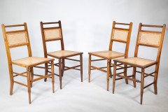 E. W. Godwin, attributed. A Set of Four Anglo-Japanese Cane Seat Chairs - Thumbnail 2