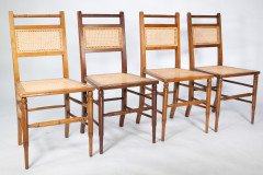 E. W. Godwin, attributed. A Set of Four Anglo-Japanese Cane Seat Chairs - Thumbnail 3
