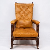 Philip Webb for Morris & Co. – Aesthetic Movement Oak Reclining Armchair - Thumbnail 2