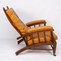 Philip Webb for Morris & Co. – Aesthetic Movement Oak Reclining Armchair - Thumbnail 6