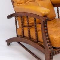 Philip Webb for Morris & Co. – Aesthetic Movement Oak Reclining Armchair - Thumbnail 11