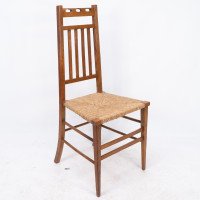 E. A. Taylor, attributed. For Wylie & Lochhead. A Pair of Arts & Crafts Side Chairs - Thumbnail 3
