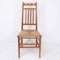E. A. Taylor, attributed. For Wylie & Lochhead. A Pair of Arts & Crafts Side Chairs - Thumbnail 4