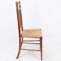 E. A. Taylor, attributed. For Wylie & Lochhead. A Pair of Arts & Crafts Side Chairs - Thumbnail 7